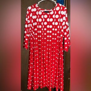 N Touch Petite Polka Dot Dress